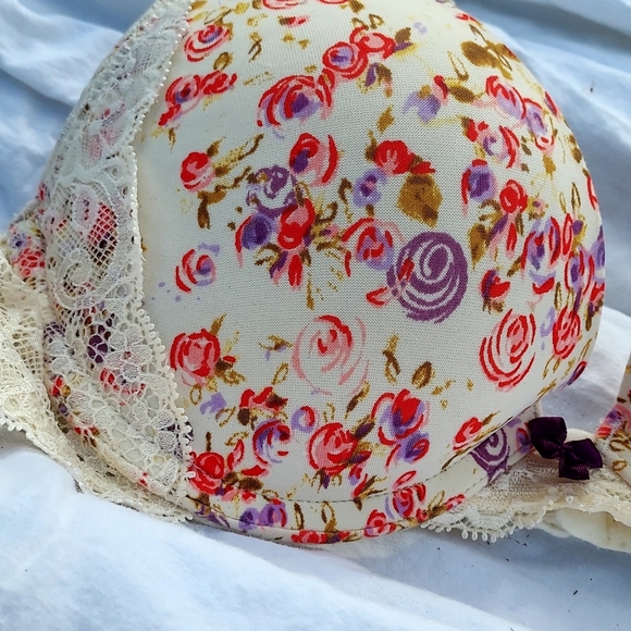 Victoria's Secret Dream Angel's Women's Cream Floral Push-up Bra - Picture 2 of 7